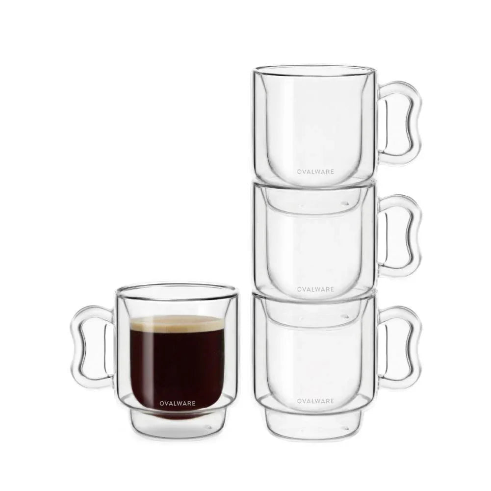 Veyro Double Wall Espresso Cups – 120ml / 4oz Set