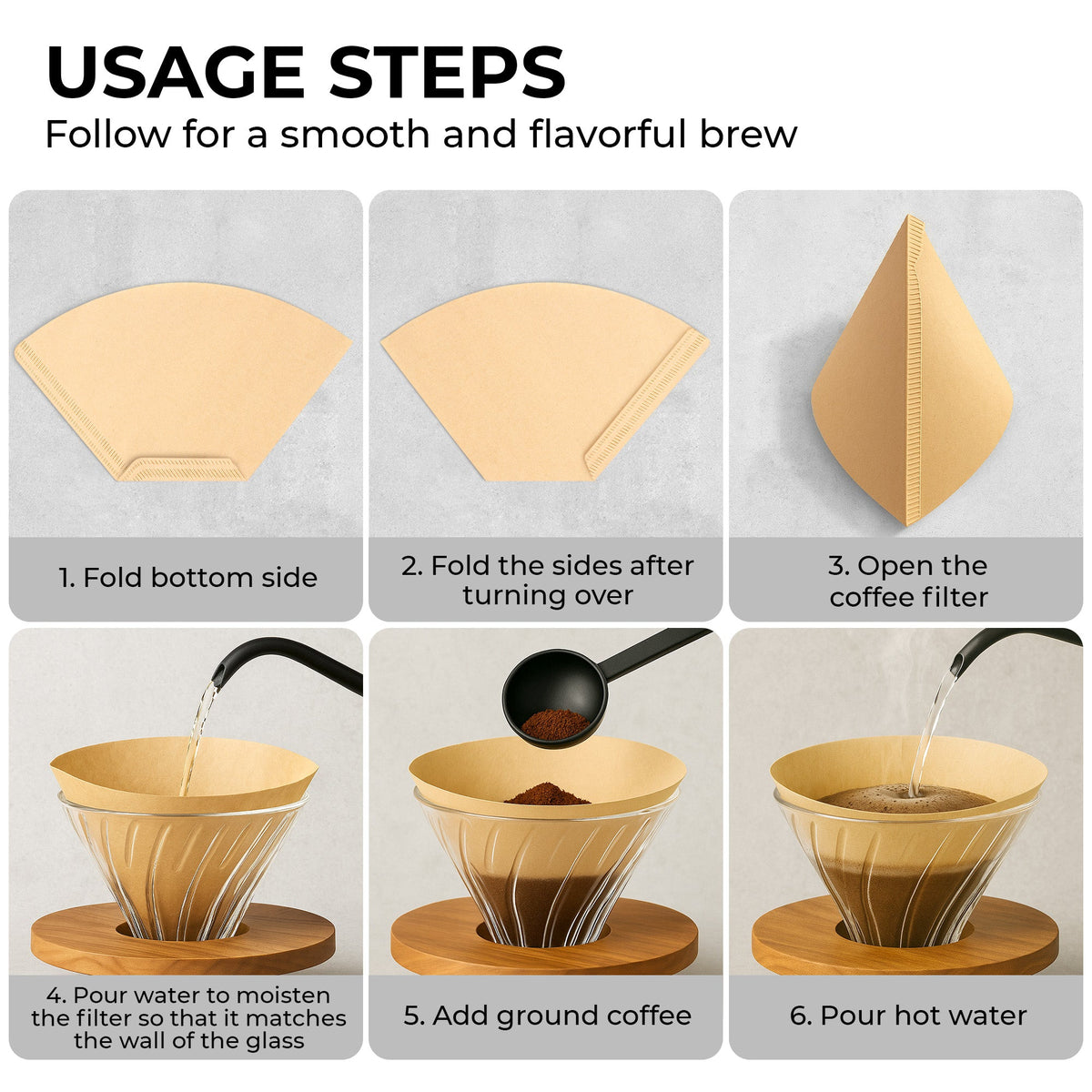 Veyro Organic Premium Coffee Filters #4 – Natural & Unbleached