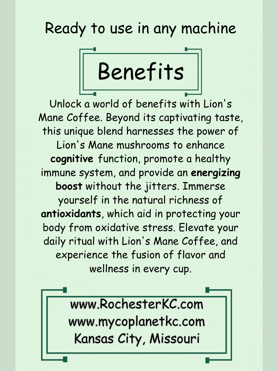 Veyro Lion’s Mane Organic Ground Coffee – Focus & Clarity