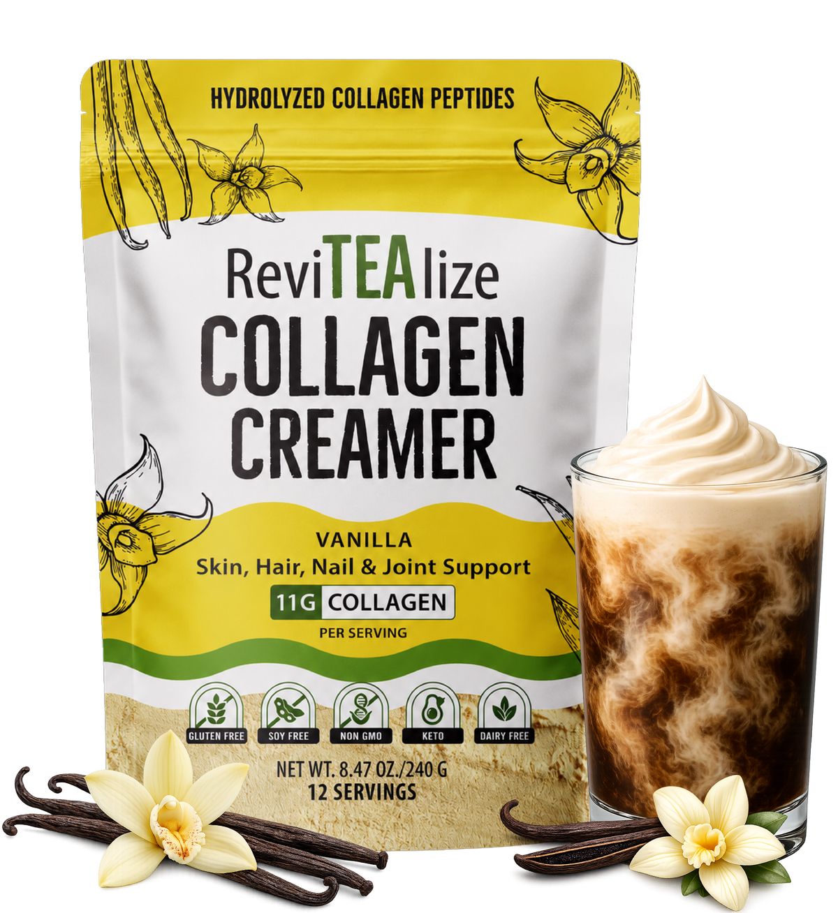 Veyro Collagen Creamer for Coffee – Vanilla MCT Oil Blend