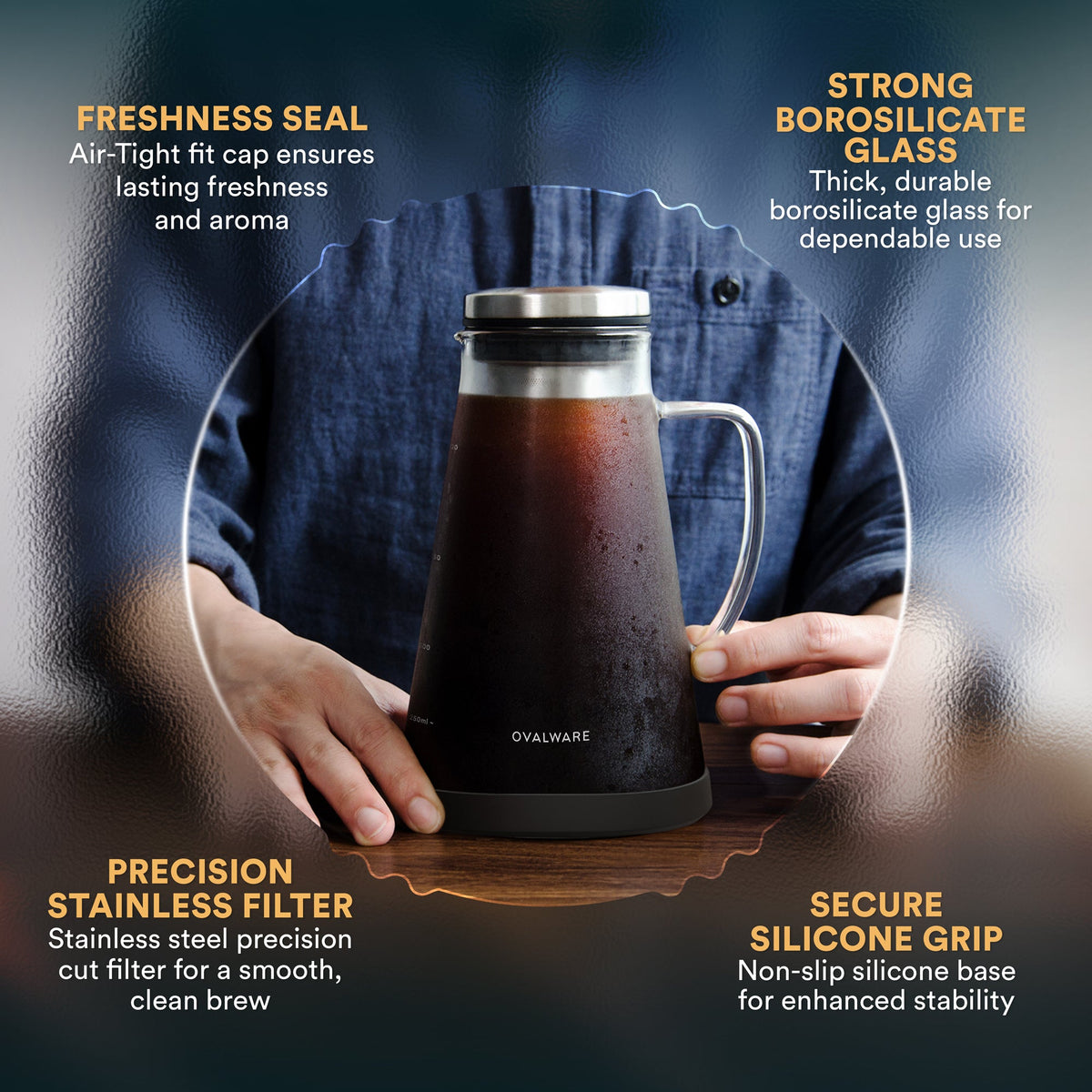 Cafetera Cold Brew Veyro: sistema fácil para preparar café en frío en casa