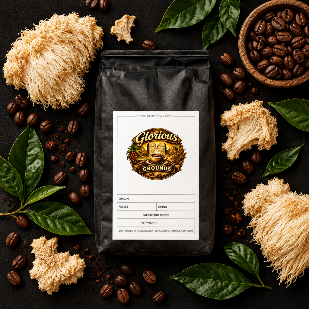 Mushroom Coffee - Flat Lay