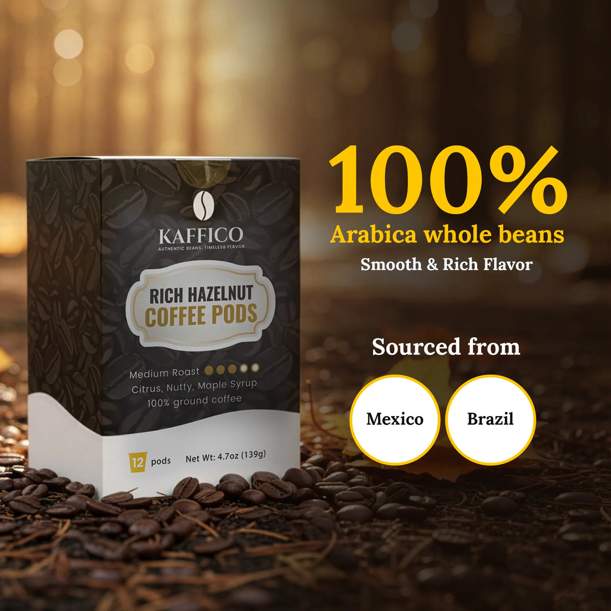 Veyro Rich Hazelnut Coffee Pods – Bold & Nutty Flavor